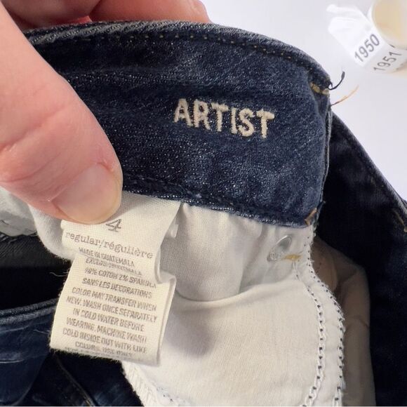 AEO sz 4 y2k style low rise Artist Distressed Bootcut Denim Jeans - Picture 3 of 11